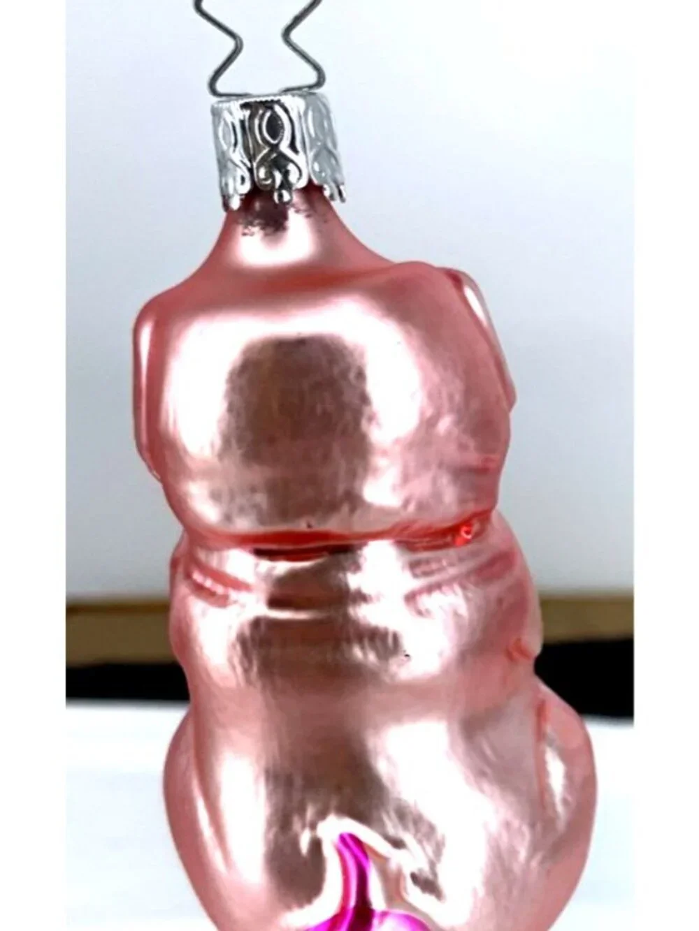 Inge Glas Old World Pig Four Leaf Clover Glass Ornament 4